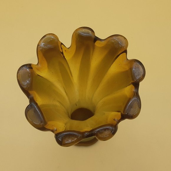 Brown Carnival Glass Vase - Picture 3 of 10
